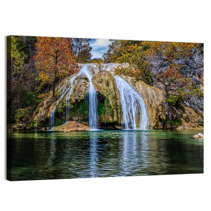 Turner Falls Waterfall Wall Art as a canvas print