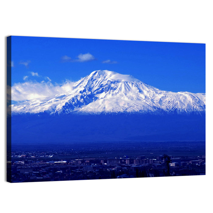 Mount Ararat Over Yerevan Wall Art as a canvas print