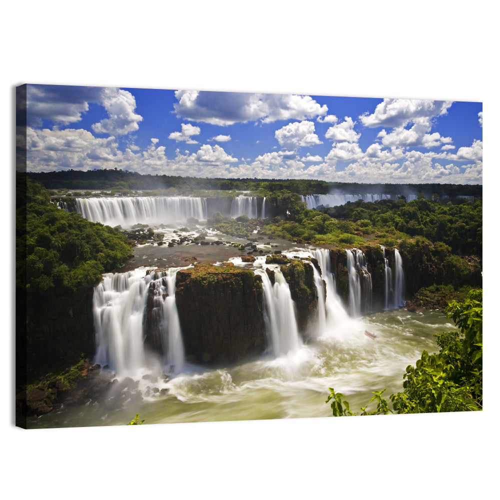 Iguazu Falls River View Wall Art, canvas print, landscape