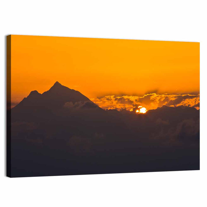 Athos Mountain Sunrise Wall Art as a canvas print