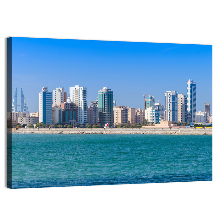 Manama Skyline, Bahrain Wall Art as a canvas print