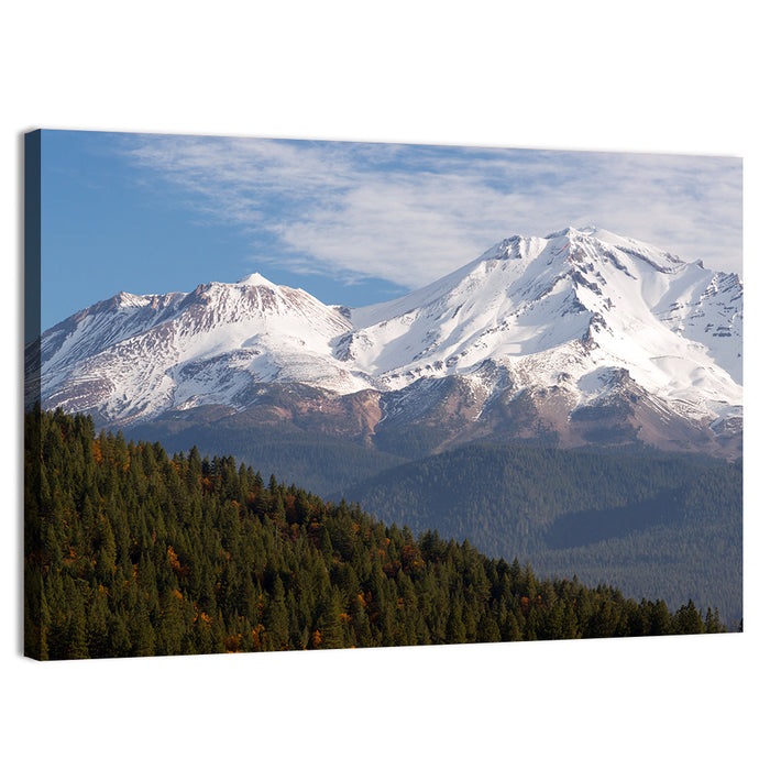 Mount Shasta Snow Peaks Wall Art as a canvas print