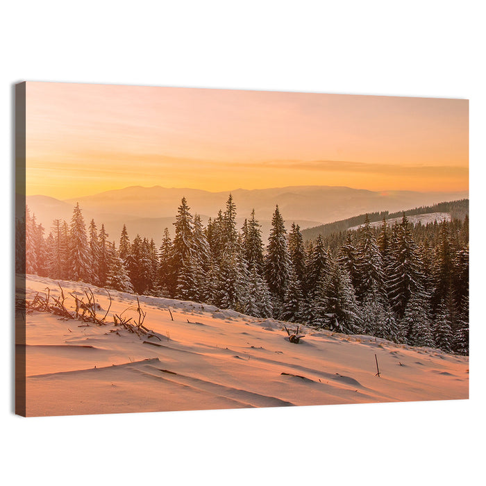 Hoverla Snowfield at Sunset Wall Art as a canvas print