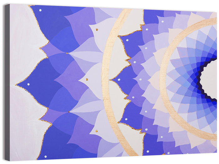 Sahasrara Chakra Lotus Mandala Wall Art as a canvas print