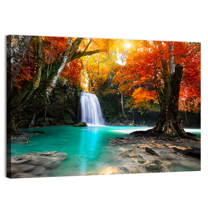 Erawan Waterfall, Kanchanaburi Wall Art as a canvas print