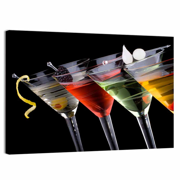 Classic Martini Cocktails Wall Art as a canvas print