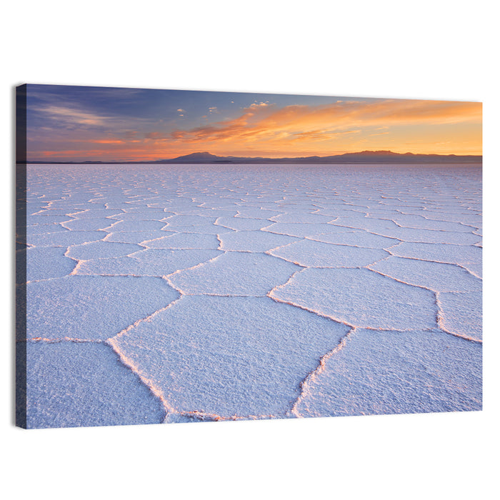 Salar De Uyuni Sunrise Wall Art as a canvas print