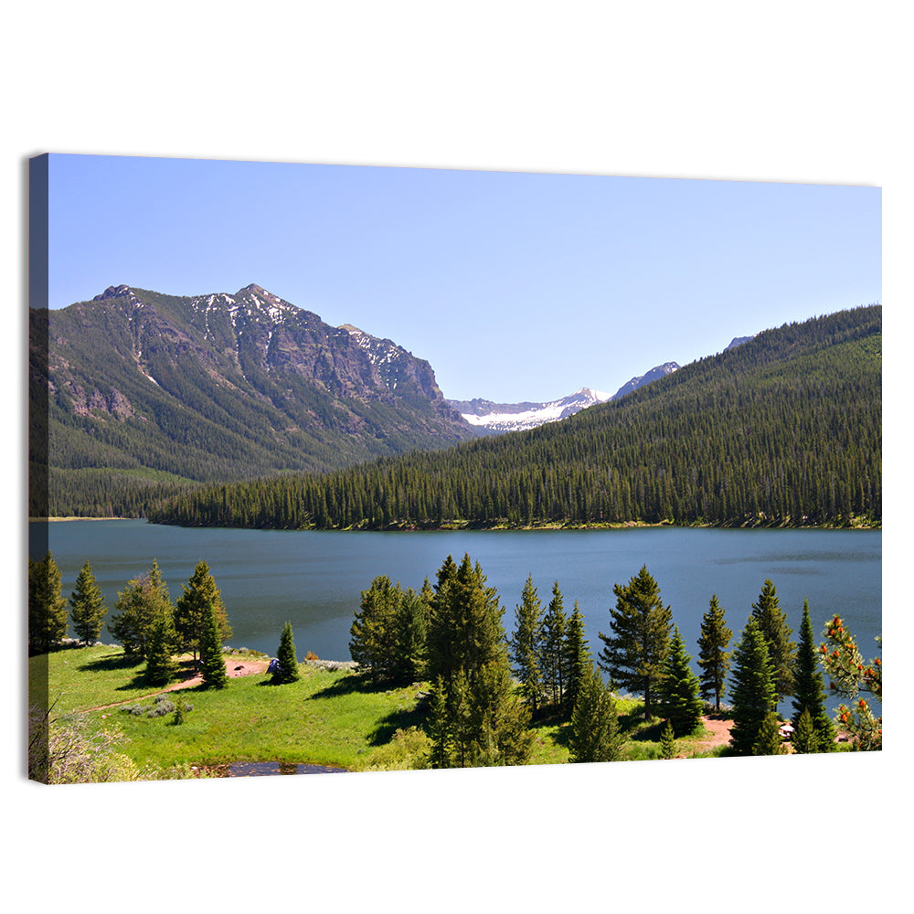 Gallatin National Forest Lake Wall Art, canvas print, landscape