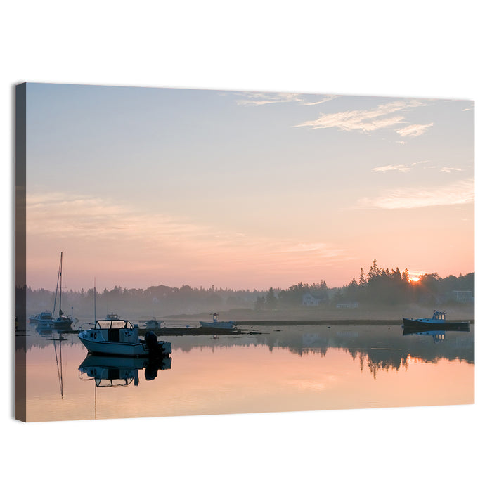 Bass Harbor Sunrise Wall Art as a canvas print