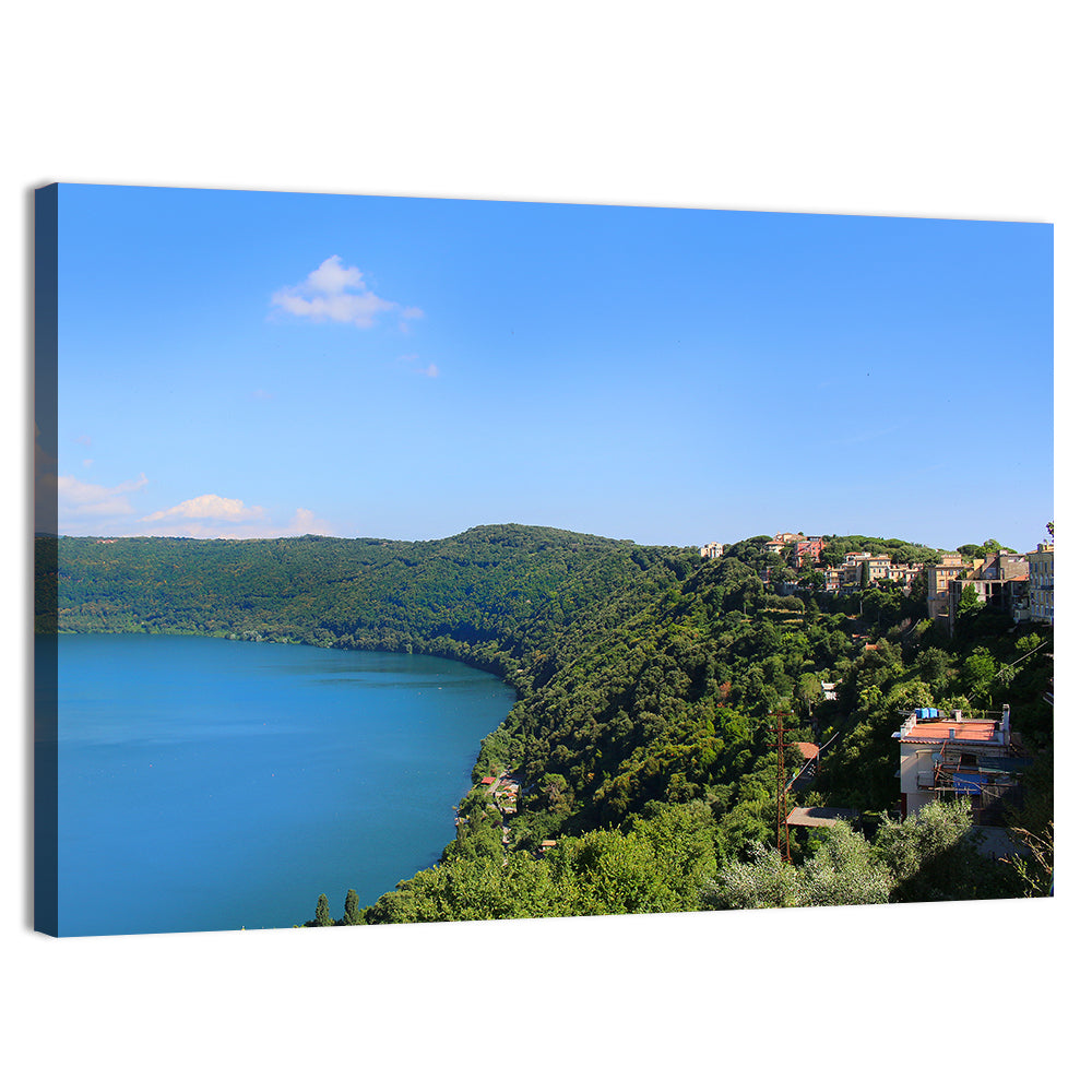 Lake Albano, Castel Gandolfo Wall Art, canvas print, landscape