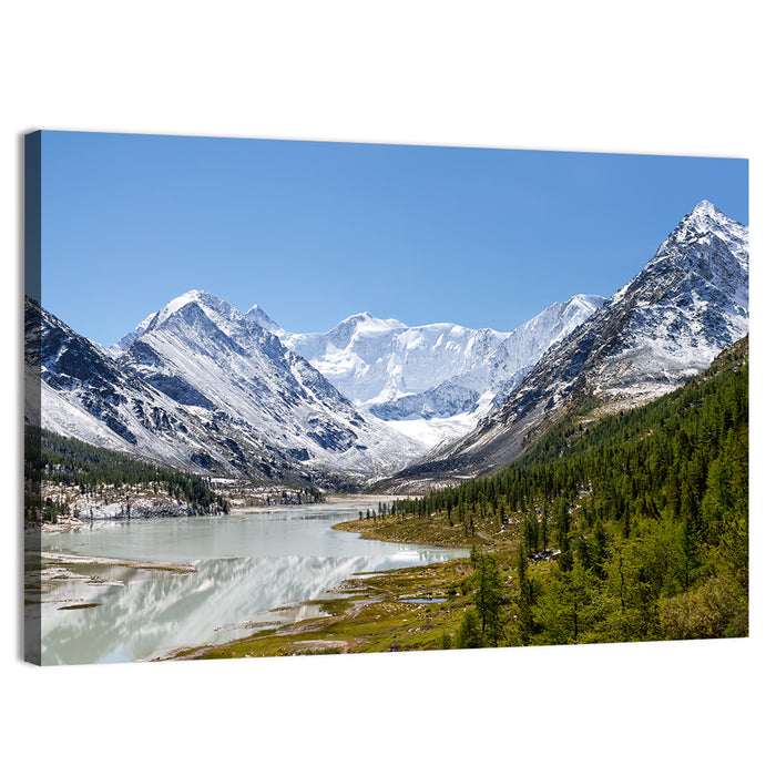 Akkem Lake Reflection Wall Art as a canvas print