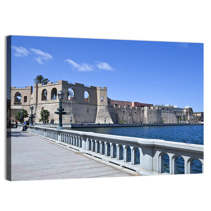 Red Fort Waterfront Wall Art as a canvas print