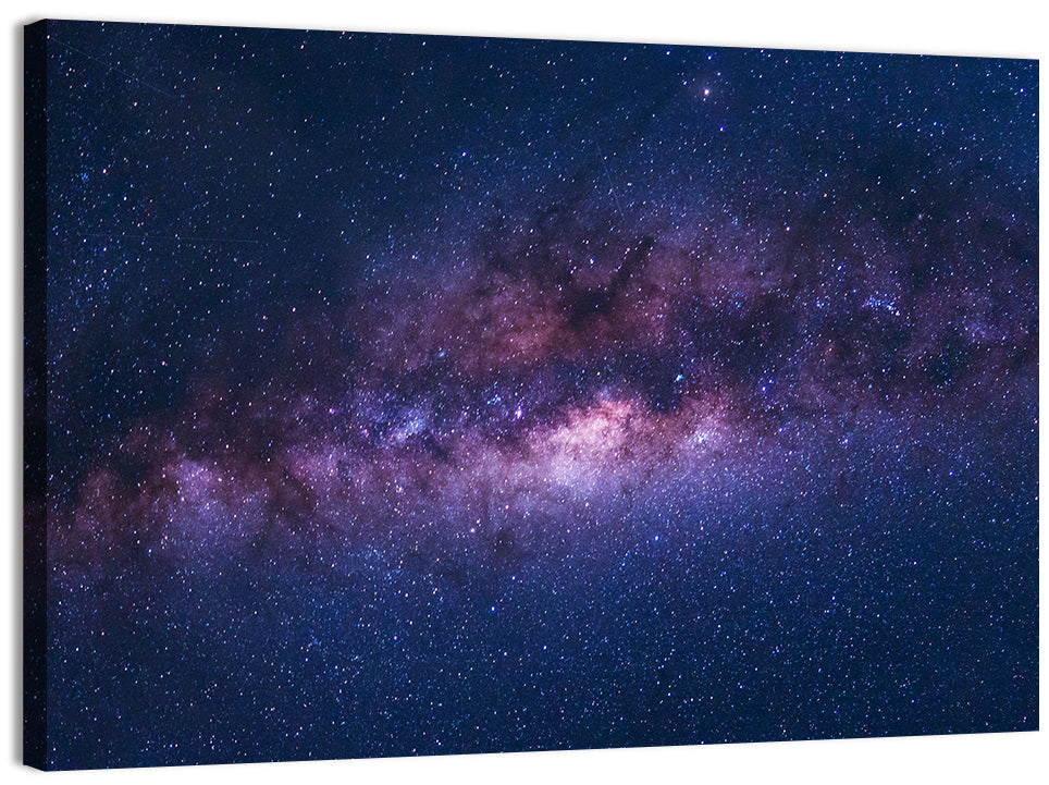 Violet Blue Milky Way Galaxy Wall Art, canvas print, landscape