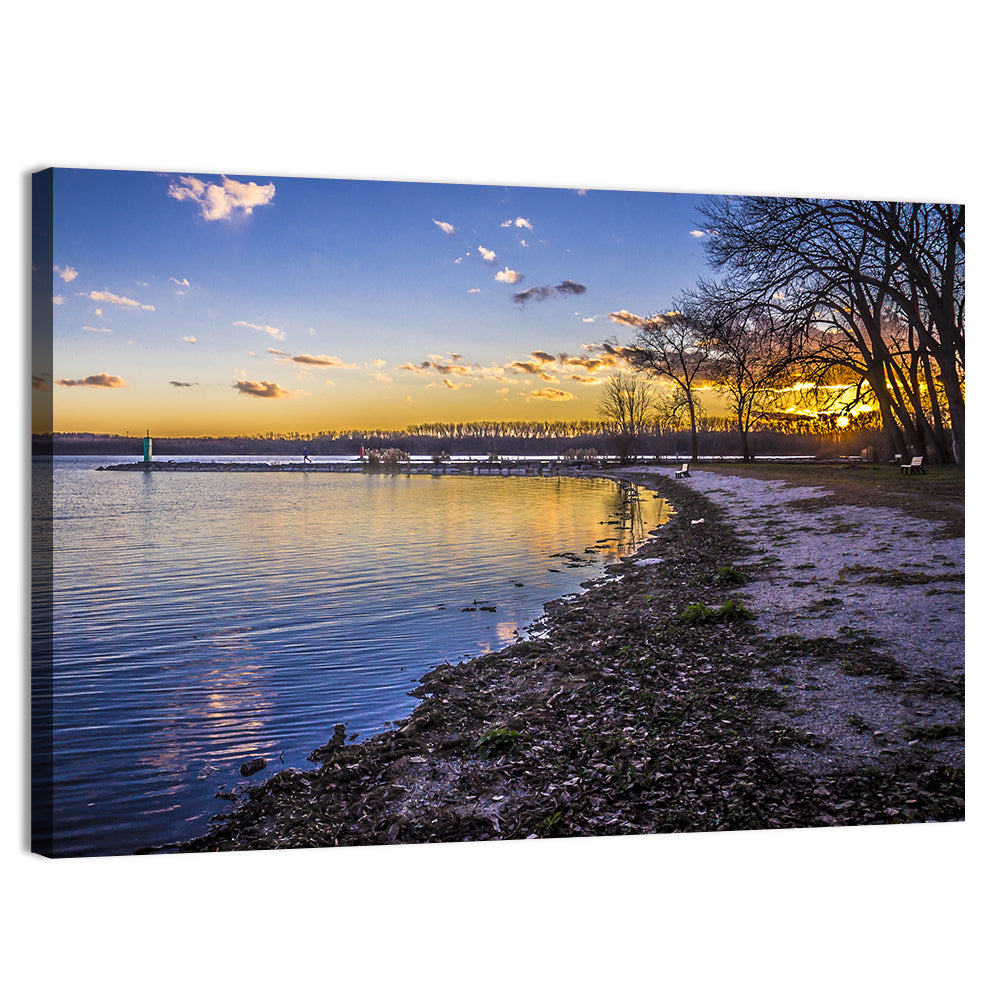 Onondaga Lake Sunset Wall Art, canvas print, landscape