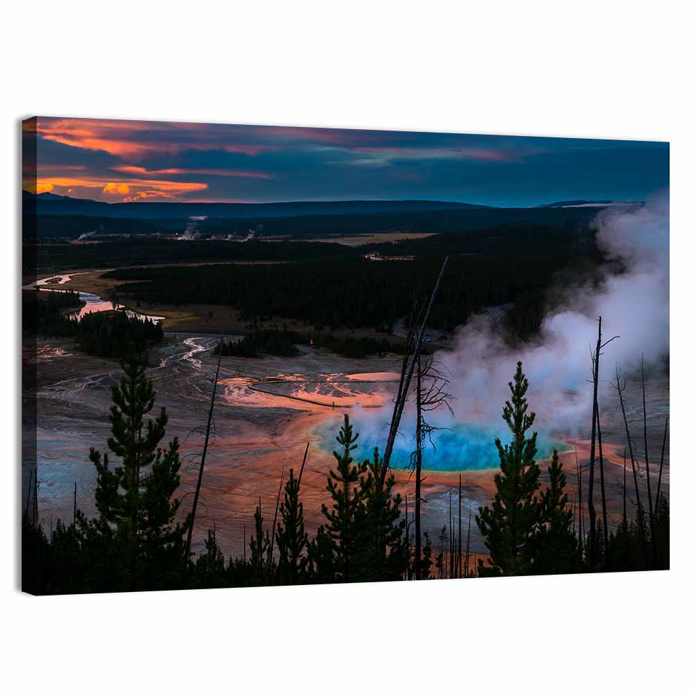 Grand Prismatic Spring, Yellowstone Wall Art, canvas print, landscape