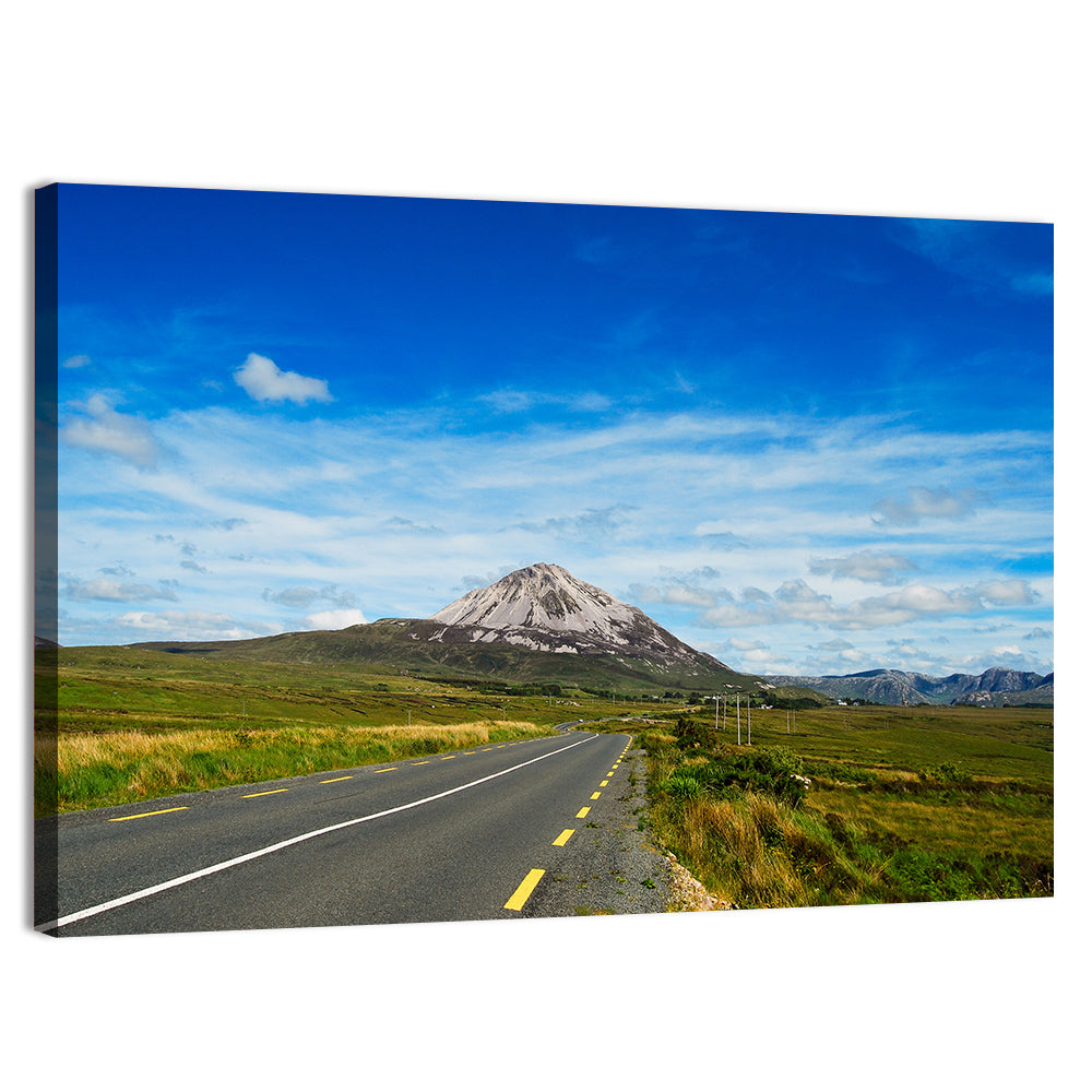 Mount Errigal Road Wall Art, canvas print, landscape
