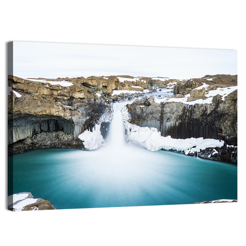 Aldeyjarfoss Basalt Waterfall Wall Art, canvas print, landscape