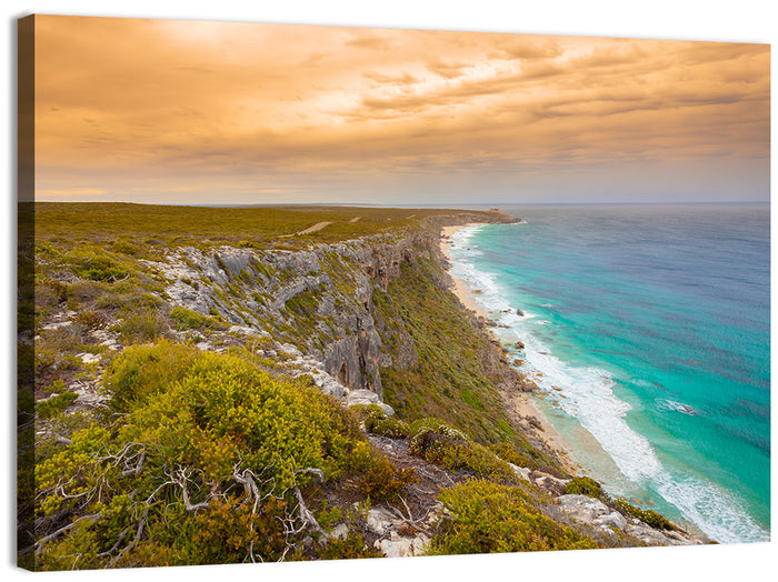 Kangaroo Island Turquoise Cliff Coast Wall Art as a canvas print