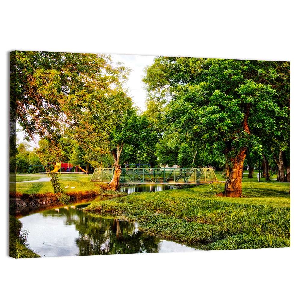 Centennial Park Owasso Wall Art, canvas print, landscape