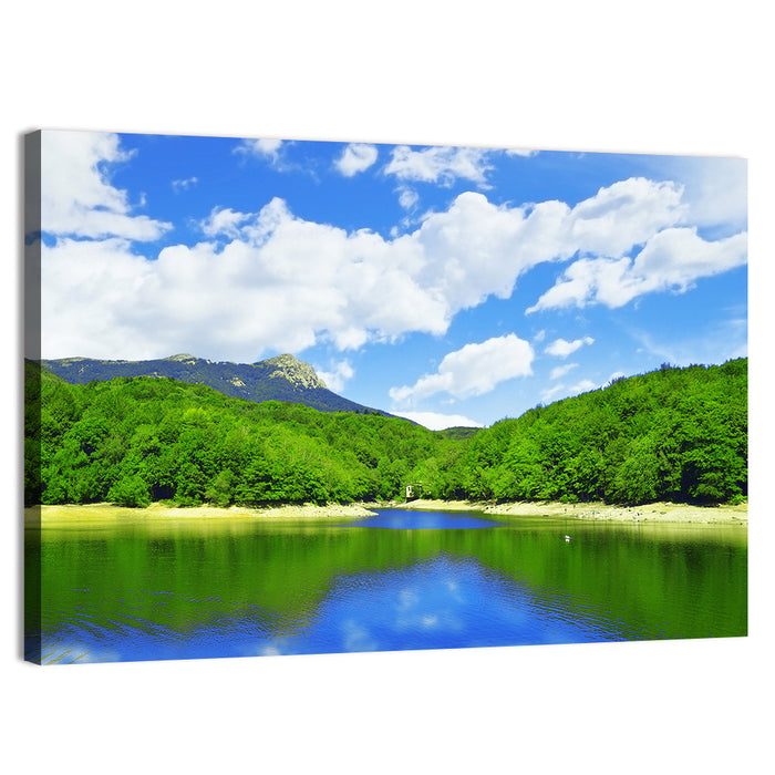 Montseny Mountains from Santa Fe Lake Wall Art as a canvas print