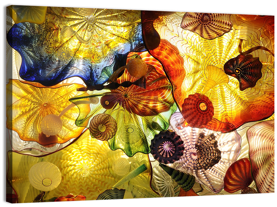 Kaleidoscopic Glass Ceiling Abstract Wall Art, canvas print, landscape