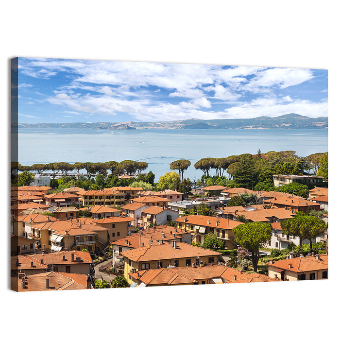 Bolsena Lakeside Vista Wall Art as a canvas print