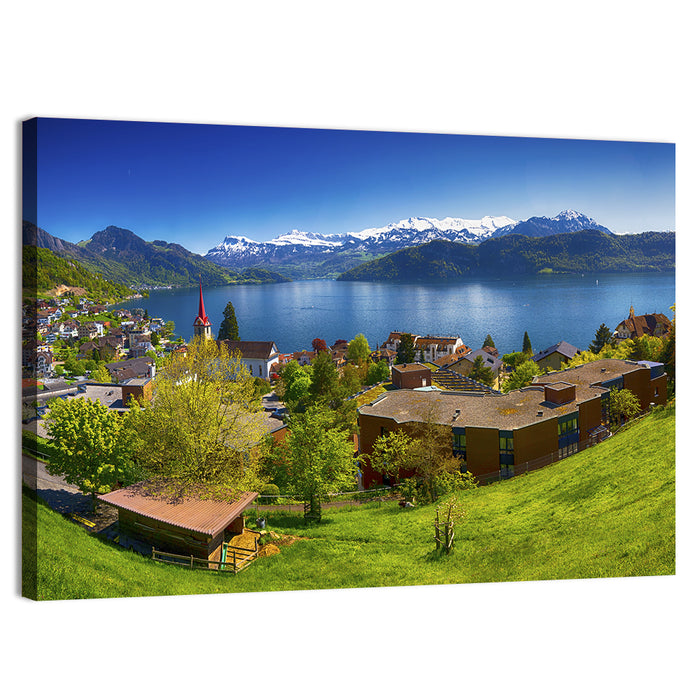 Lake Lucerne, Weggis Wall Art as a canvas print