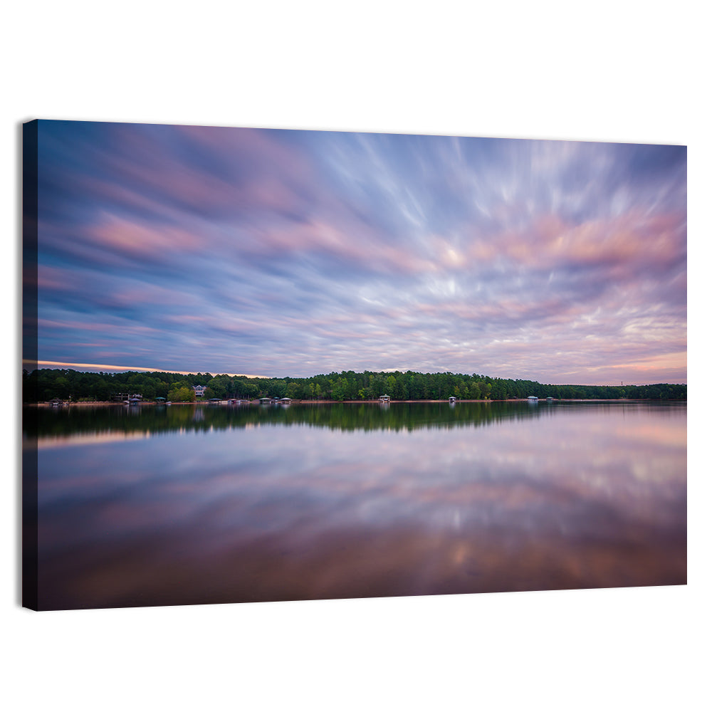 Lake Norman Morning Reflection Wall Art, canvas print, landscape
