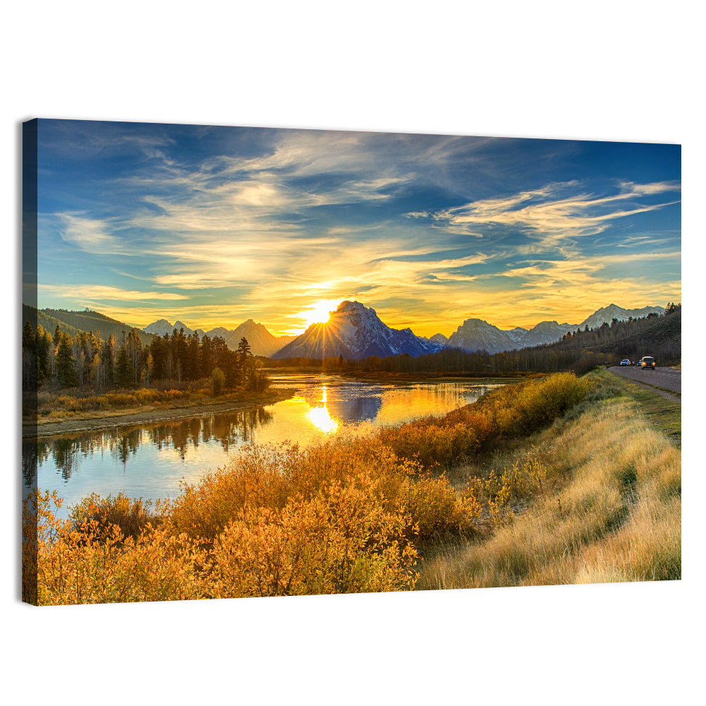 Oxbow Bend Sunrise Wall Art, canvas print, landscape