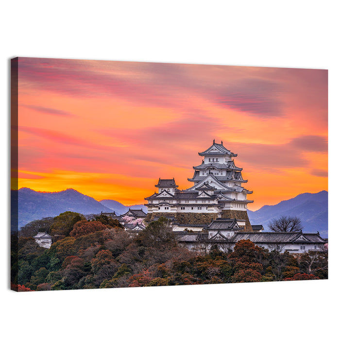 Himeji Castle at Sunrise Wall Art as a canvas print
