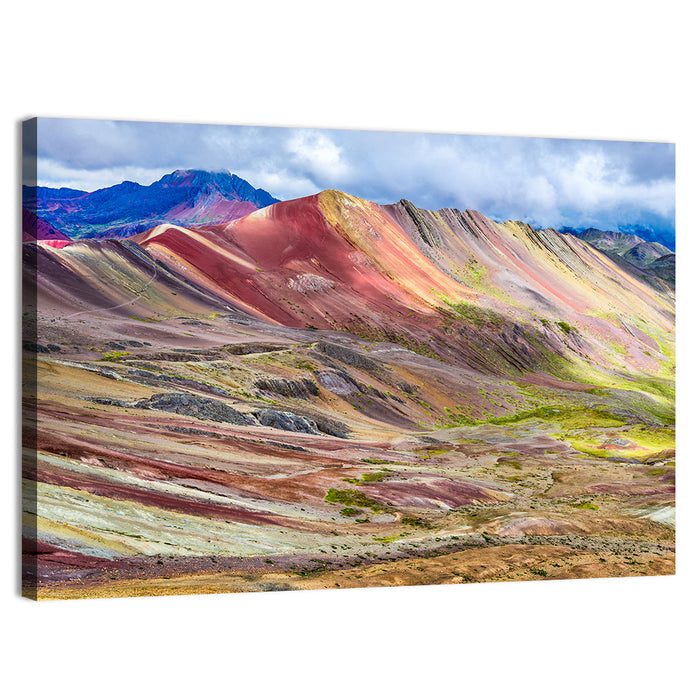 Vinicunca Rainbow Mountain Peru Wall Art as a canvas print