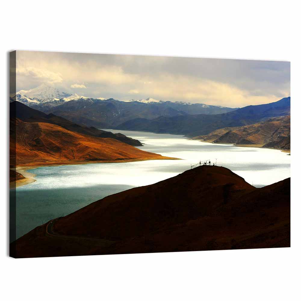 Yamdrok Yumtso Lake Wall Art, canvas print, landscape
