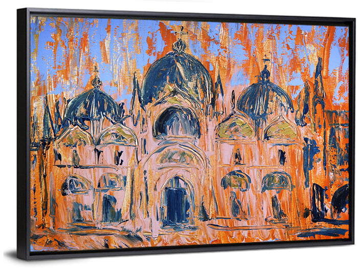 St Mark's Basilica, San Marco Square Wall Art as a framed canvas