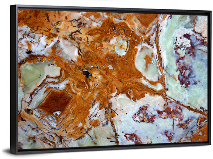 Onyx Texture Abstract Wall Art as a framed canvas