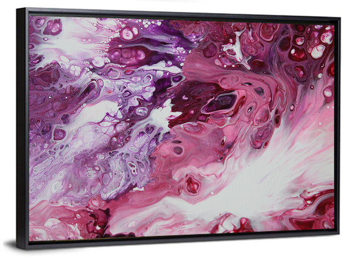 Flowing Bubbles Abstract Wall Art as a framed canvas