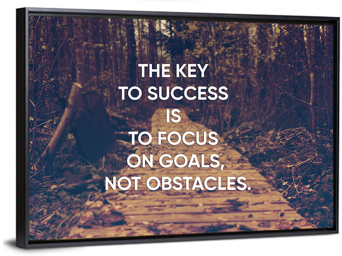 Key to Success Wall Art as a framed canvas