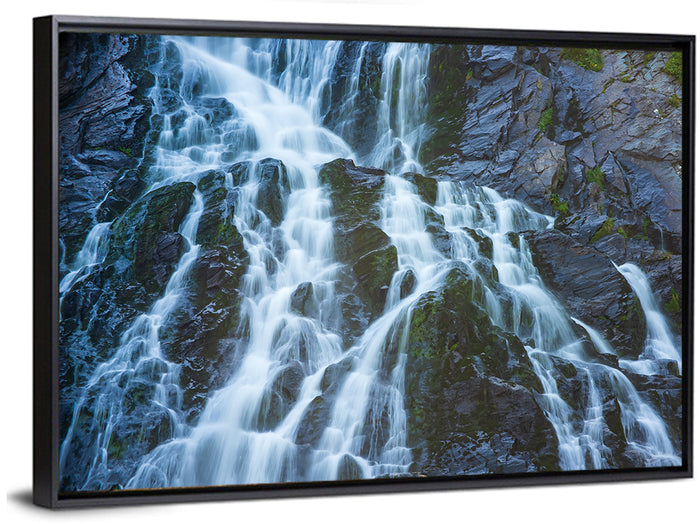 Balea Cascada Waterfall Wall Art as a framed canvas