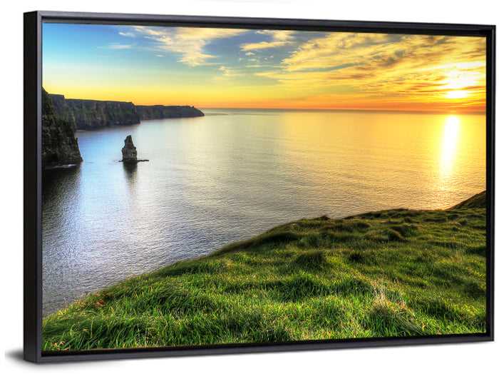 Cliffs of Moher at Sunset Wall Art as a framed canvas