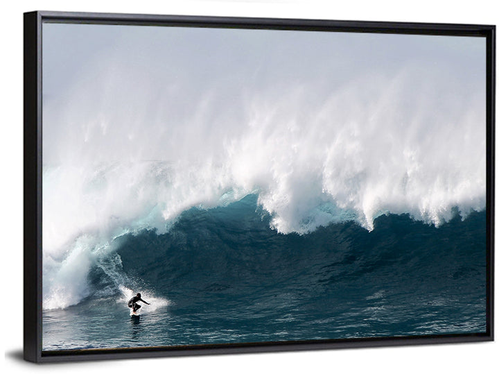 Surfer Beneath Breaking Wave Wall Art