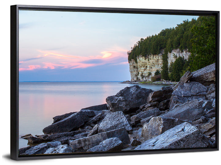 Lake Michigan Sunset Cliffs Wall Art