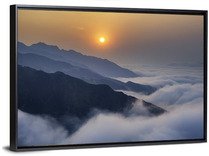 Ta Xua Range at Golden Dawn Wall Art as a framed canvas
