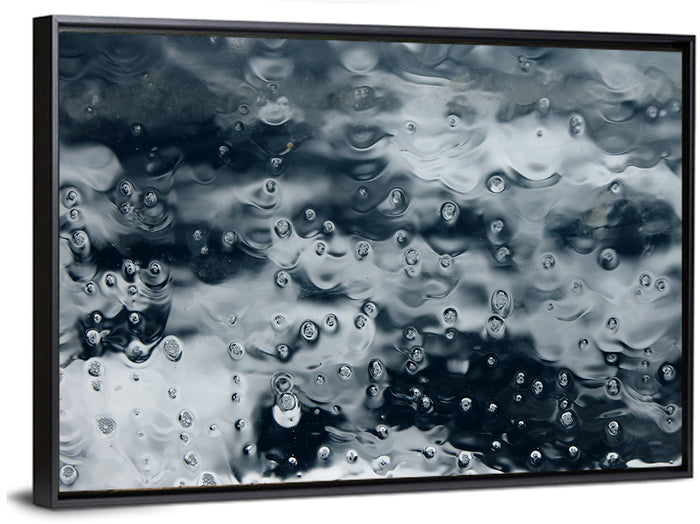 Sea of Teardrops in Ice Wall Art as a framed canvas