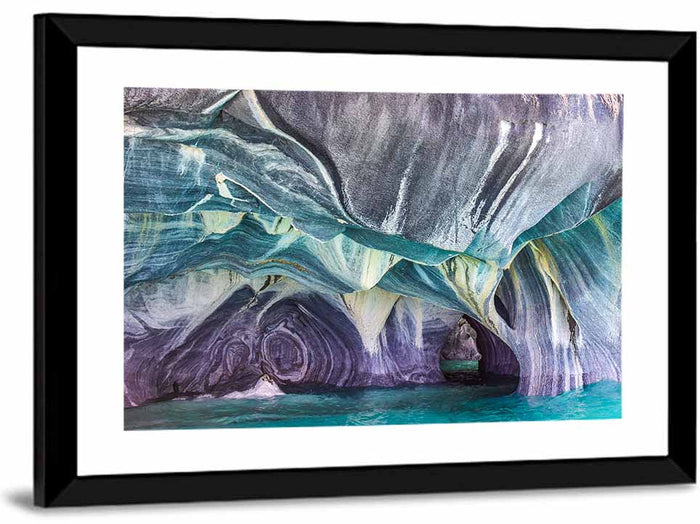 Marble Caves of Lake General Carrera Wall Art as a framed print