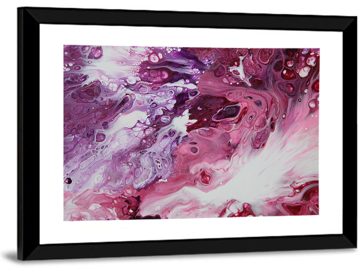 Flowing Bubbles Abstract Wall Art as a framed print