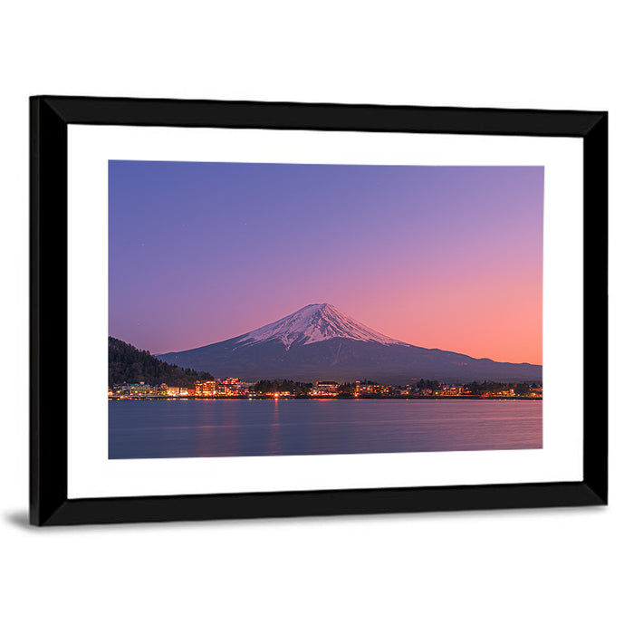 Mount Fuji Over Lake Kawaguchi Wall Art as a framed print