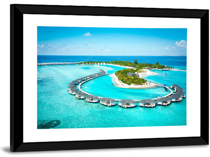 Maldives Private Island Wall Art as a framed print