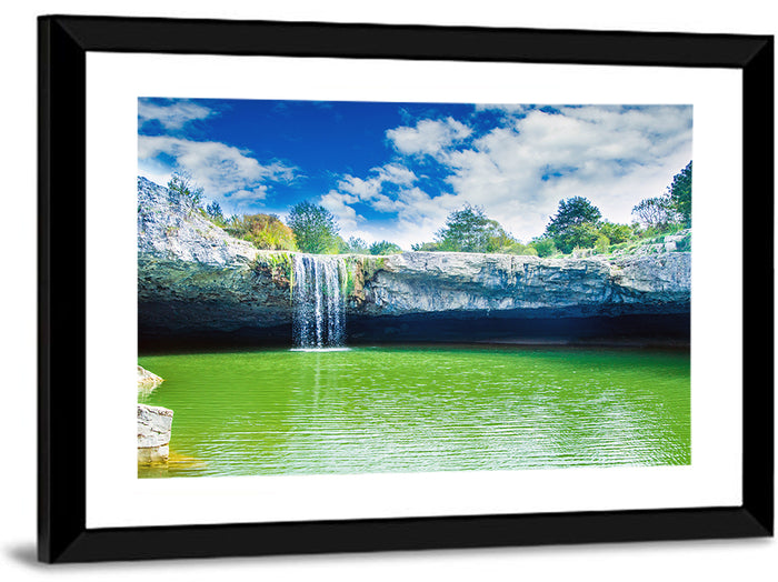 Zarecki Krov Waterfall Wall Art as a framed print