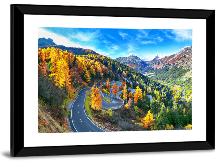 Maloja Pass Wall Art as a framed print