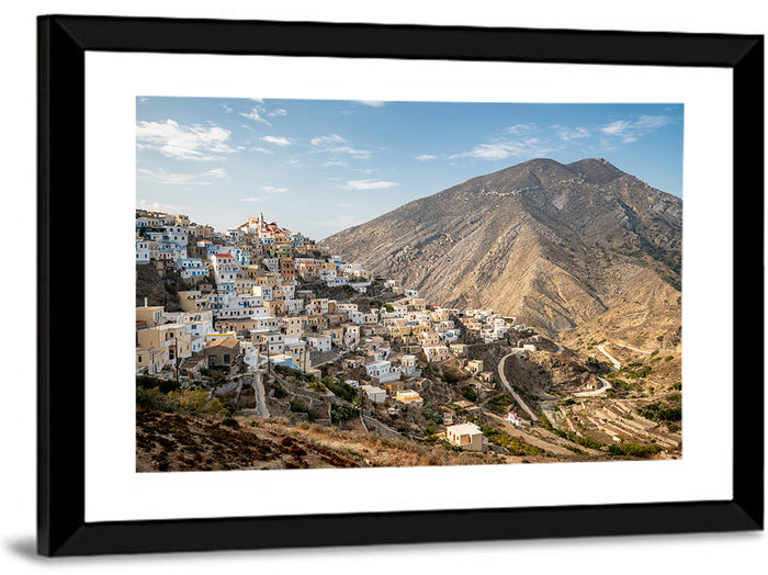 Olympos Village, Karpathos Greece Wall Art as a framed print