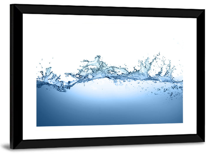Fresh Water Splash Wall Art as a framed print